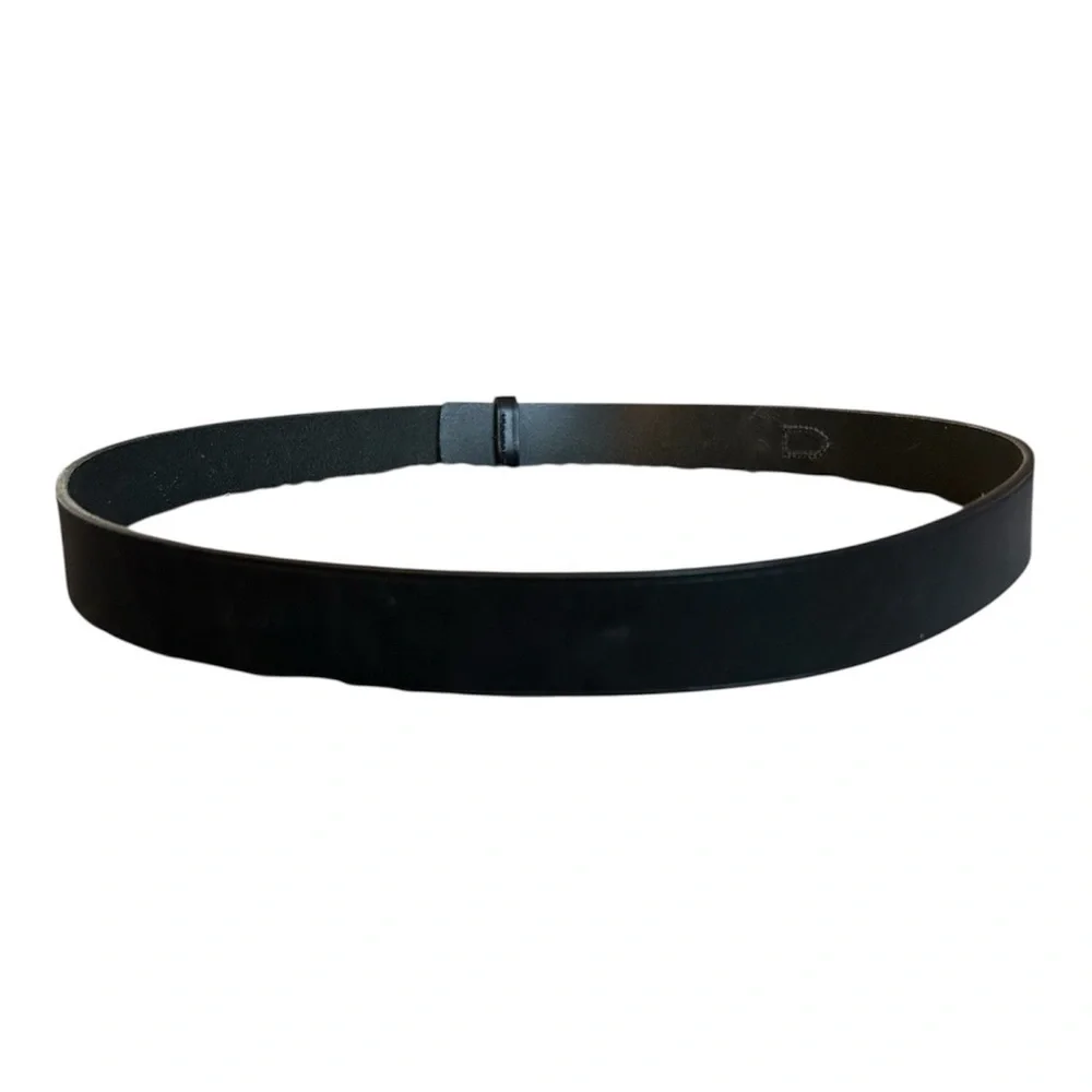 Brooks Brothers Black Leather Belt Gold Buckle Men’s XL 40” Genuine Leather